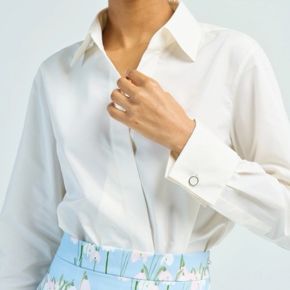 Collared Wrap Front BodysuitLafayette 148 NYC